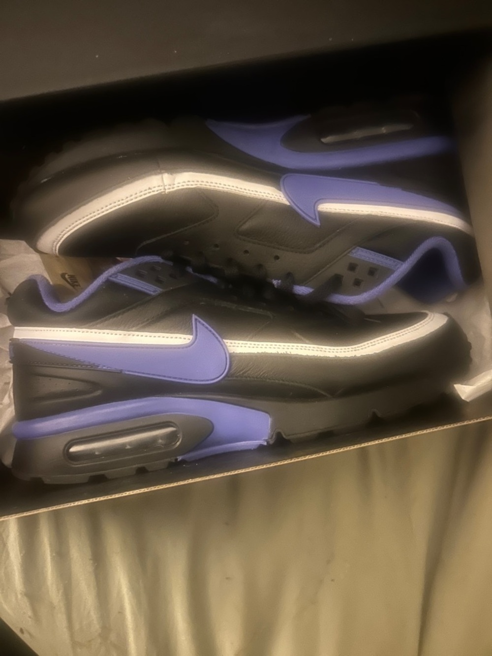 Nike Men's Airmax Black and Purple Sneakers